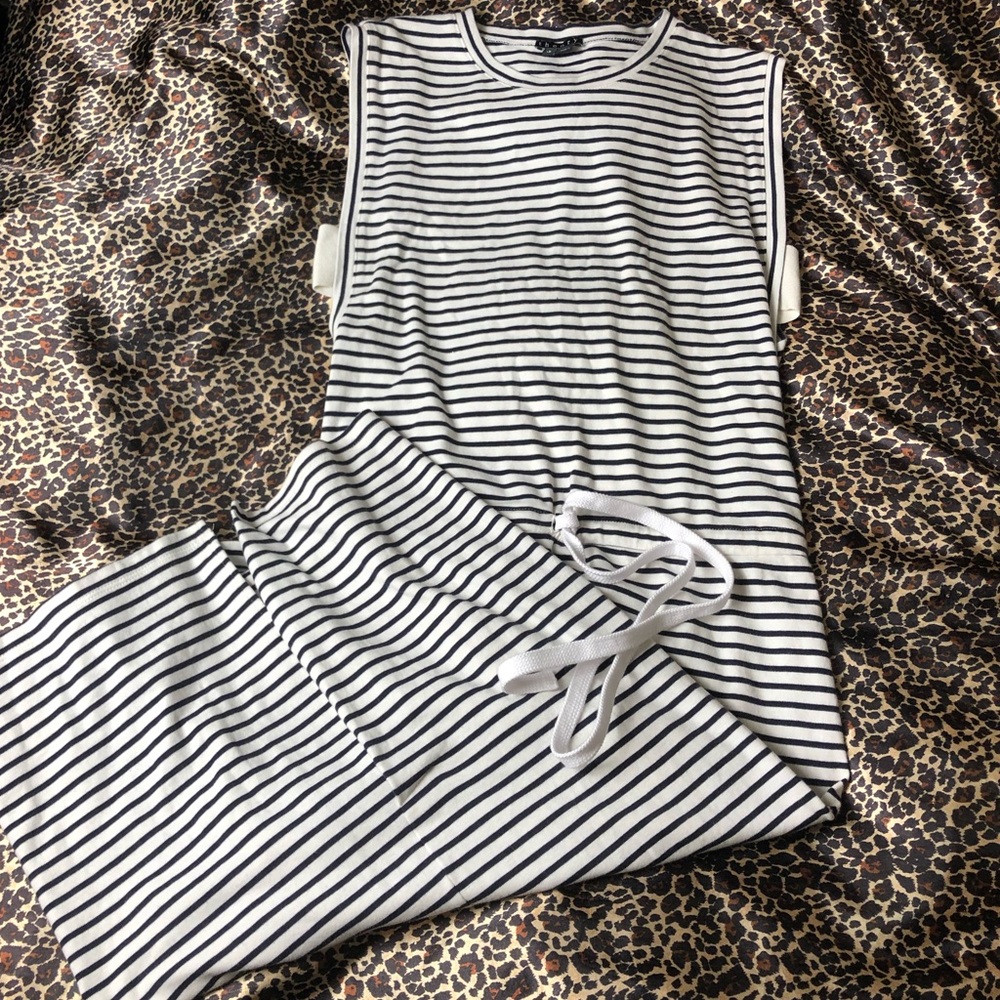 Theory Caneil Classic Pima Cotton Striped Dress